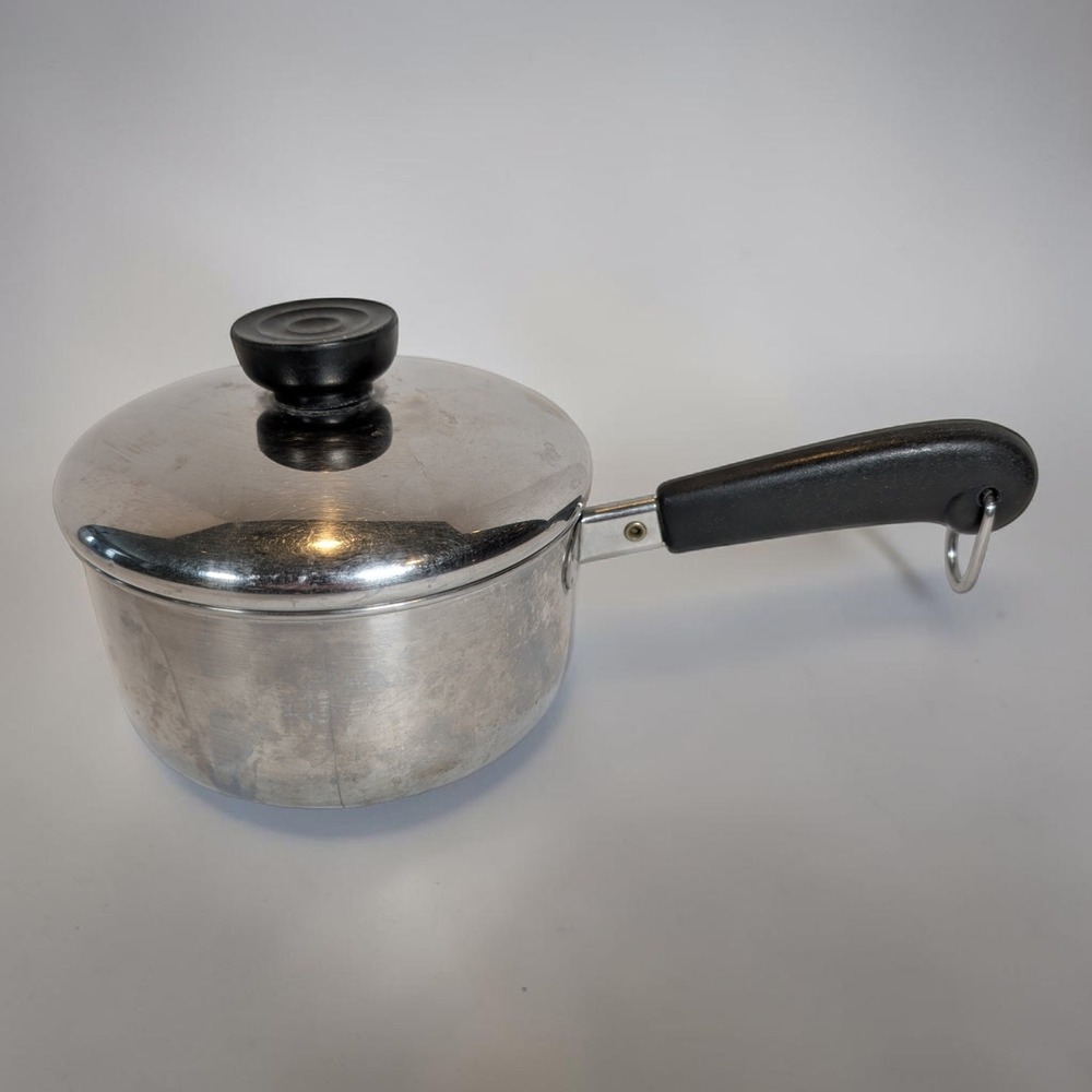 Revere Ware 1 Qt Saucepan Stainless Steel Lid Clinton IL USA